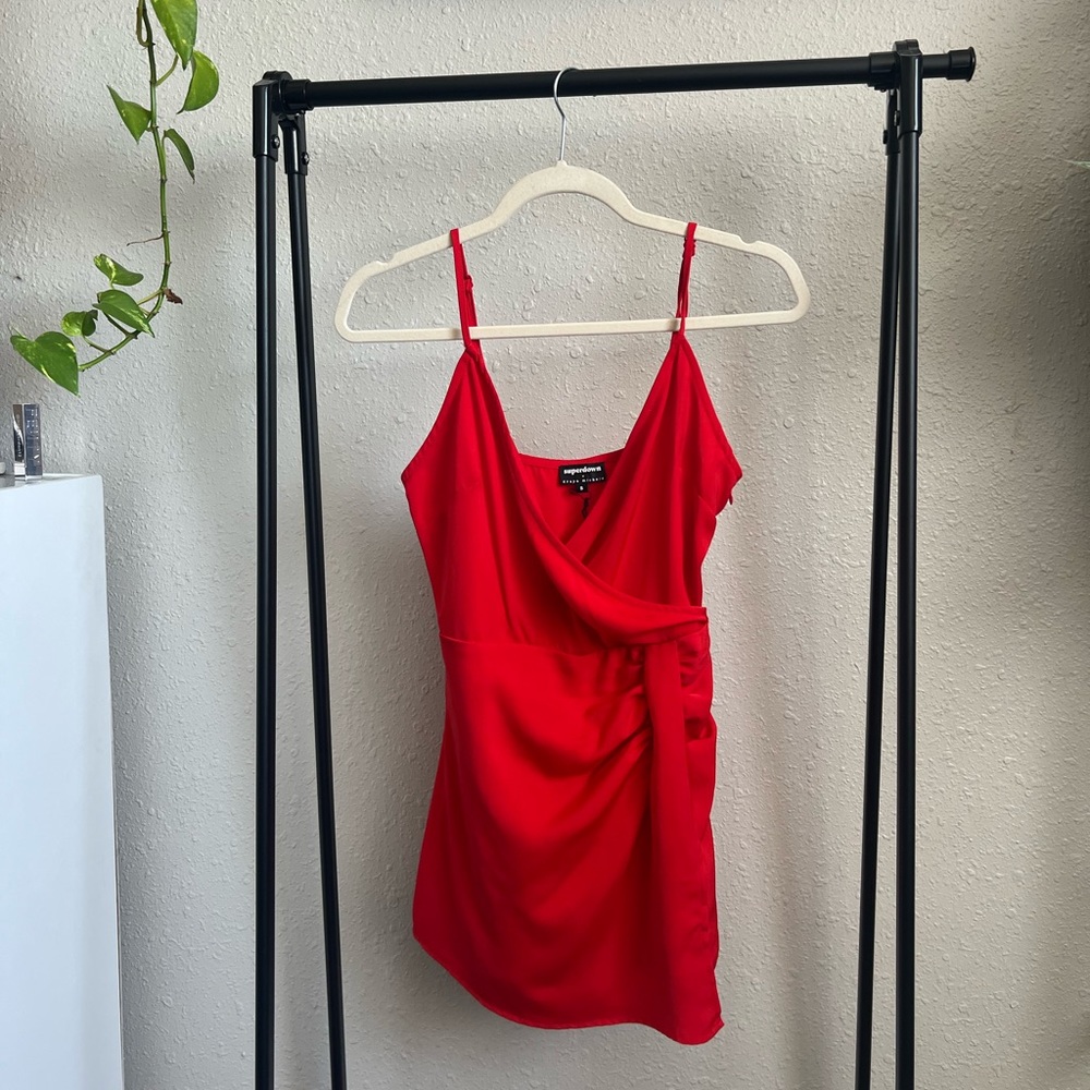 Superdown red romper dress